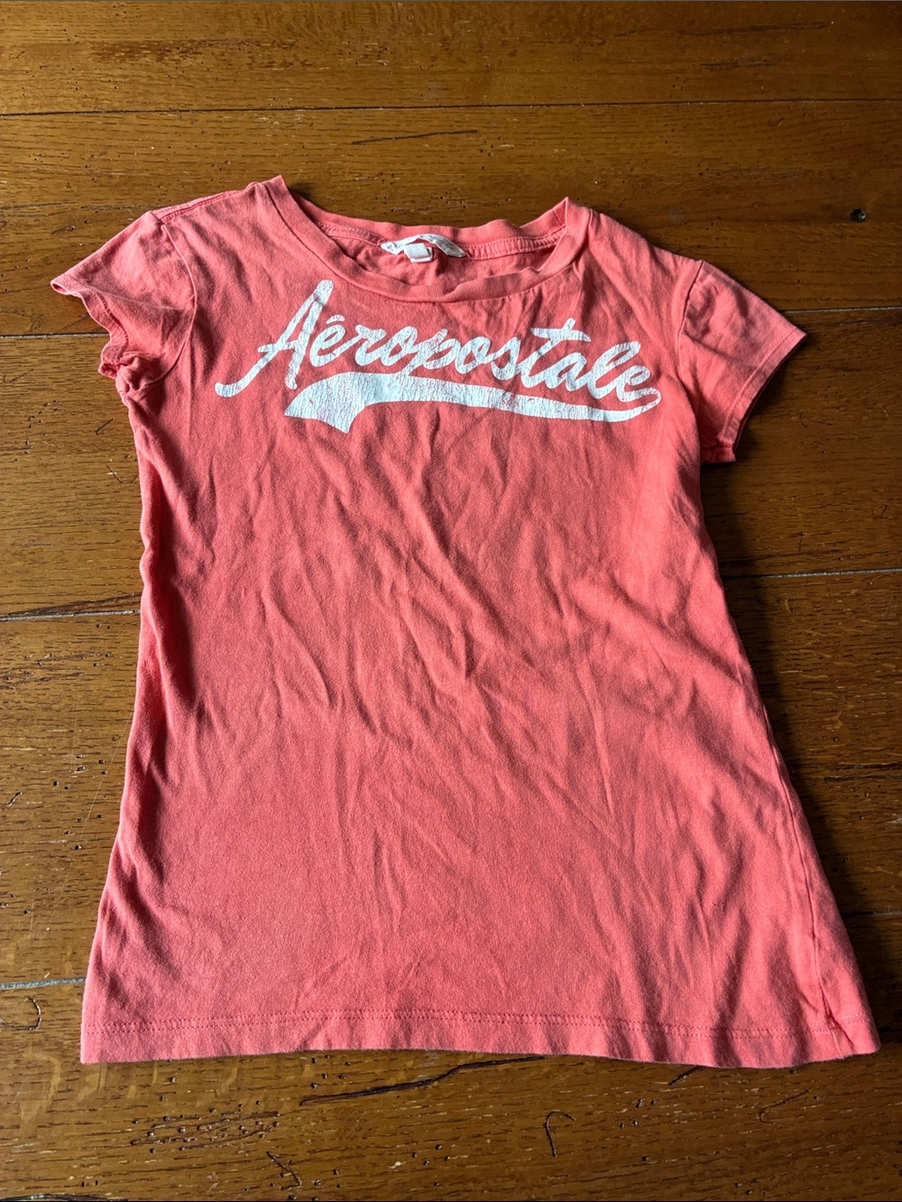 Aeropostale Coral Pink Logo Tee